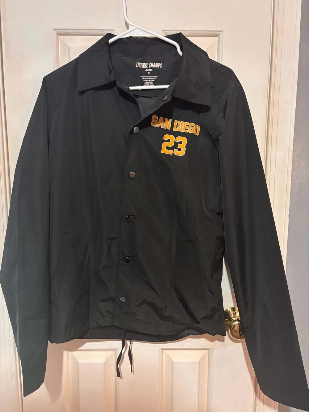 License Champs San Diego Padres Fernando Tatis Jr. 23 Coaches Jacket Size S